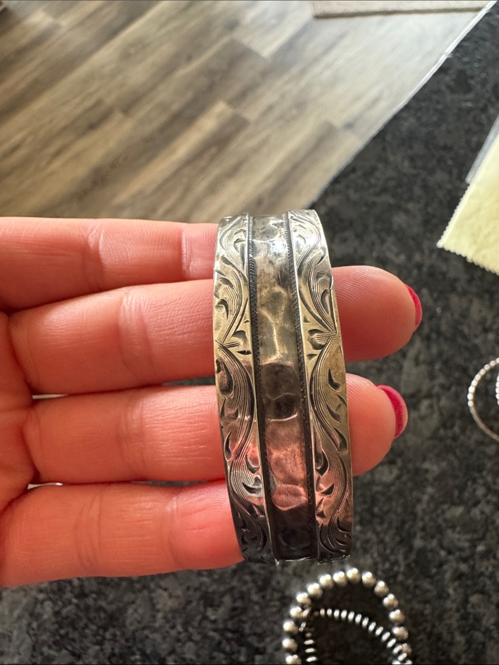 Authentic Sterling Silver Western Cuff Bracelet - Picture 3 of 3